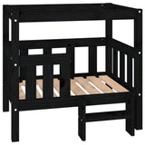 Vidaxl Hundekorb 75,5 x 63,5 x 70 cm Festkiefer Schwarz