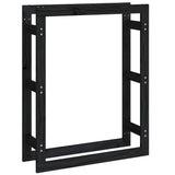 Vidaxl -Kamin 80x25x100 cm Festkiefer Schwarz