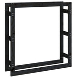 Vidaxl -Kamin 100x25x100 cm Festkiefer Schwarz