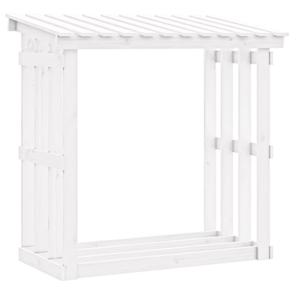 Vidaxl haardhoutrek 108x64,5x109 cm massief grenenhout wit