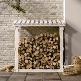 Vidaxl haardhoutrek 108x64,5x109 cm massief grenenhout wit
