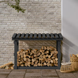 Vidaxl -Kamin Trek 108x64.5x77 cm Festkiefergrau