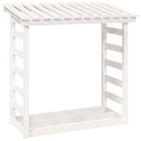Vidaxl -Kamin Trek 108x64.5x110 cm Festkiefer weiß