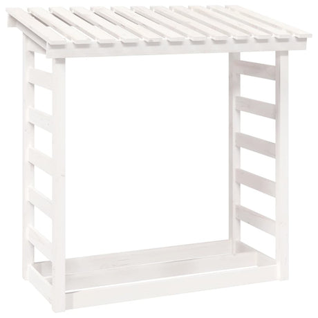 Vidaxl -Kamin Trek 108x64.5x110 cm Festkiefer weiß