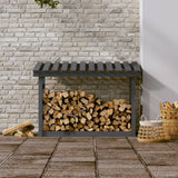 Vidaxl -Kamin Trek 108x64.5x78 cm Festkiefergrau
