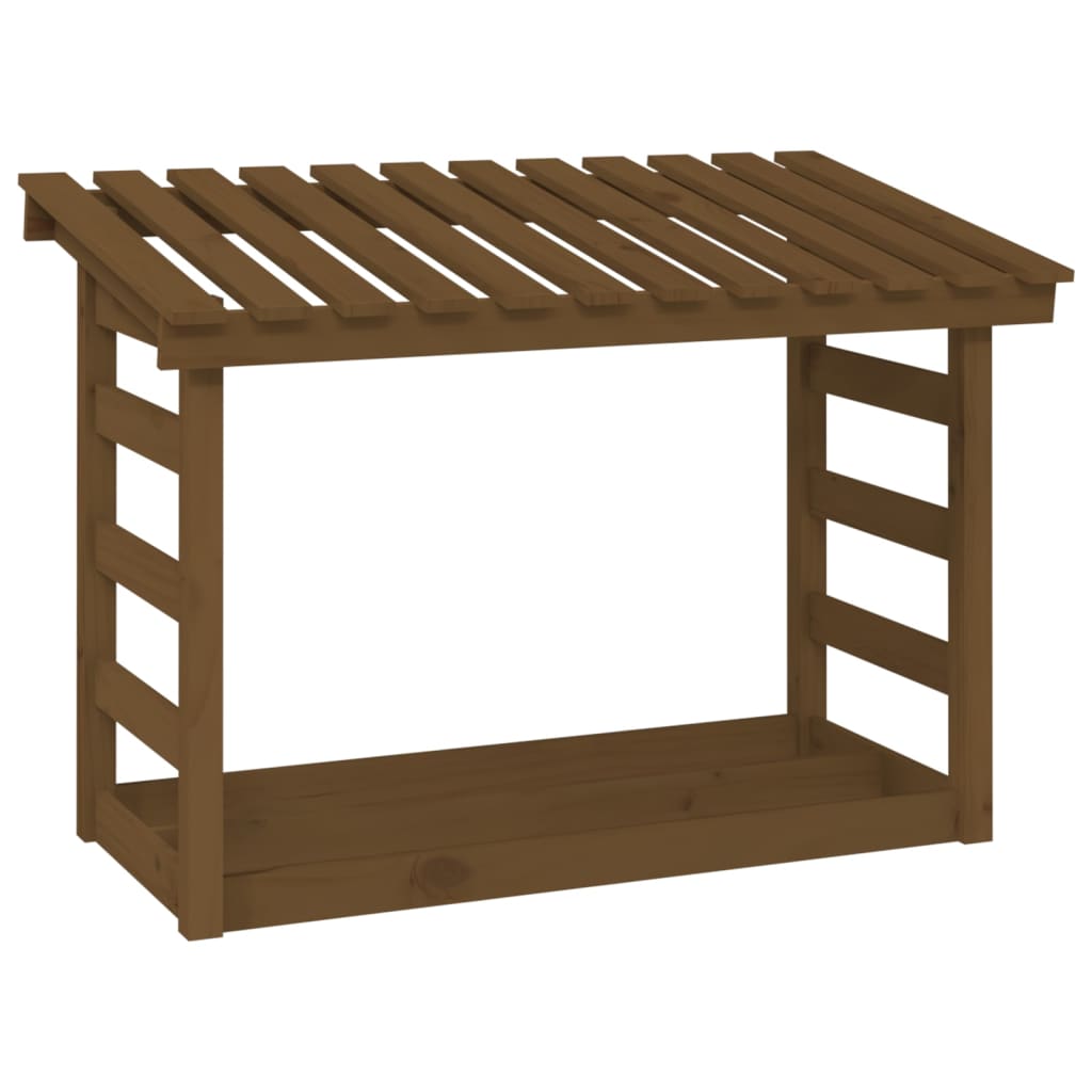 Vidaxl Kamin 108x64.5x78 cm Festkiefer Honigbraun