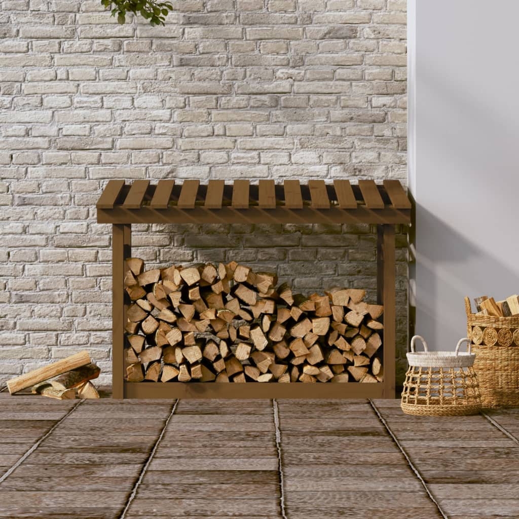 Vidaxl Kamin 108x64.5x78 cm Festkiefer Honigbraun
