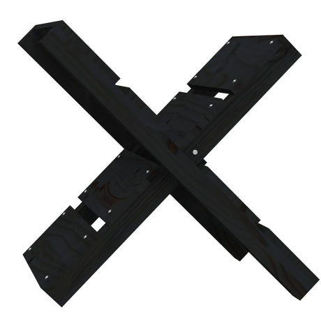 Vidaxl Holzblockhalter 47x39.5x48 cm Festkiefer schwarz