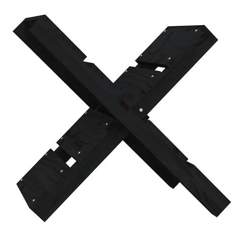 Vidaxl Holzblockhalter 47x39.5x48 cm Festkiefer schwarz