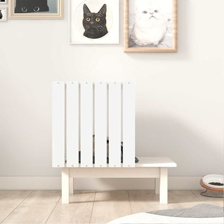Vidaxl Kattenhuis 60x36x60 cm Festkiefer weiß