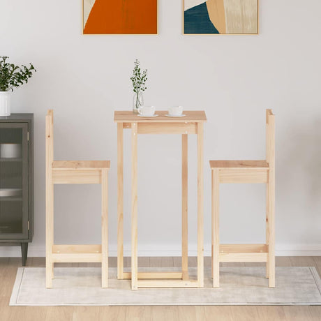 Vidaxl 3-delige barset massief grenenhout