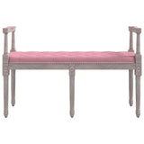 Vidaxl bankje 110x40x70 cm fluweel roze