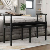 Vidaxl bankje 110x40x70 cm fluweel zwart