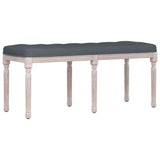 Vidaxl bankje 110x40x49 cm fluweel donkergrijs