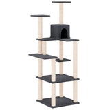 Vidaxl -Katzenmöbel mit Sisal -Kratzerpfosten 153 cm dunkelgrau