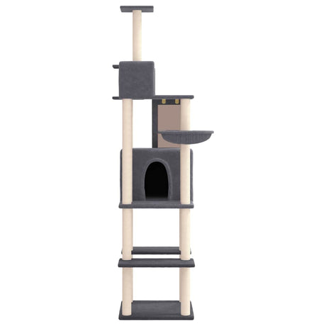 Vidaxl Katzenmöbel mit Sisal-Kratzstämmen 201 cm dunkelgrau