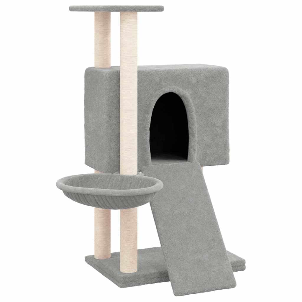 Vidaxl -Katzenmöbel mit Sisal -Kratzerpfosten 96 cm hellgrau