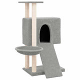 Vidaxl -Katzenmöbel mit Sisal -Kratzerpfosten 96 cm hellgrau