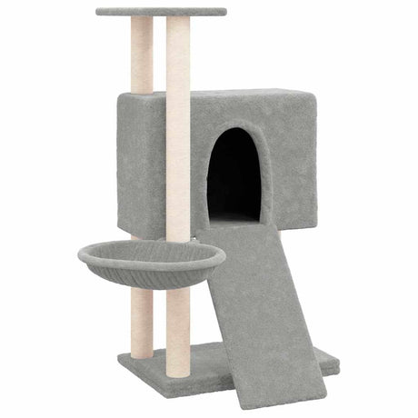 Vidaxl -Katzenmöbel mit Sisal -Kratzerpfosten 96 cm hellgrau
