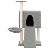Vidaxl -Katzenmöbel mit Sisal -Kratzerpfosten 96 cm hellgrau