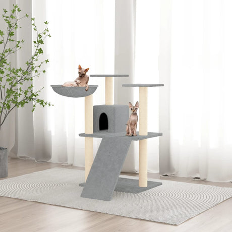 Vidaxl -Katzenmöbel mit Sisal -Kratzerpfosten 83 cm hellgrau