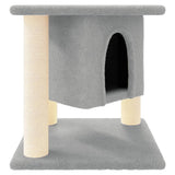 Vidaxl -Katzenmöbel mit Sisal -Kratzerpfosten 37 cm hellgrau