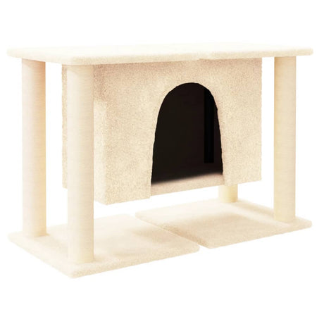 Vidaxl Katzenmöbel mit Sisal-Kratzstämmen 50 cm cremefarben