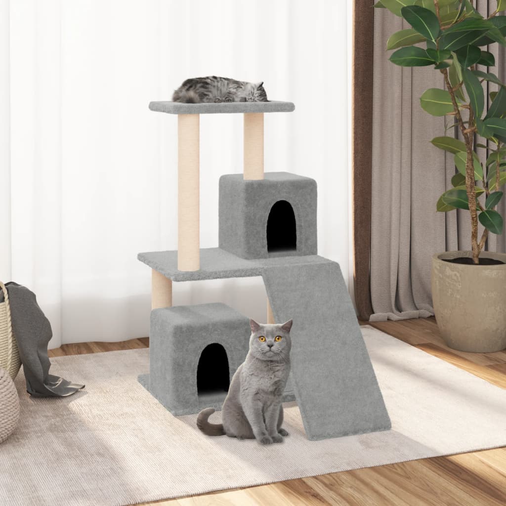 Vidaxl -Katzenmöbel mit Sisal -Kratzerpfosten 82 cm hellgrau