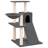 Vidaxl -Katzenmöbel mit Sisal -Kratzerpfosten 82 cm dunkelgrau
