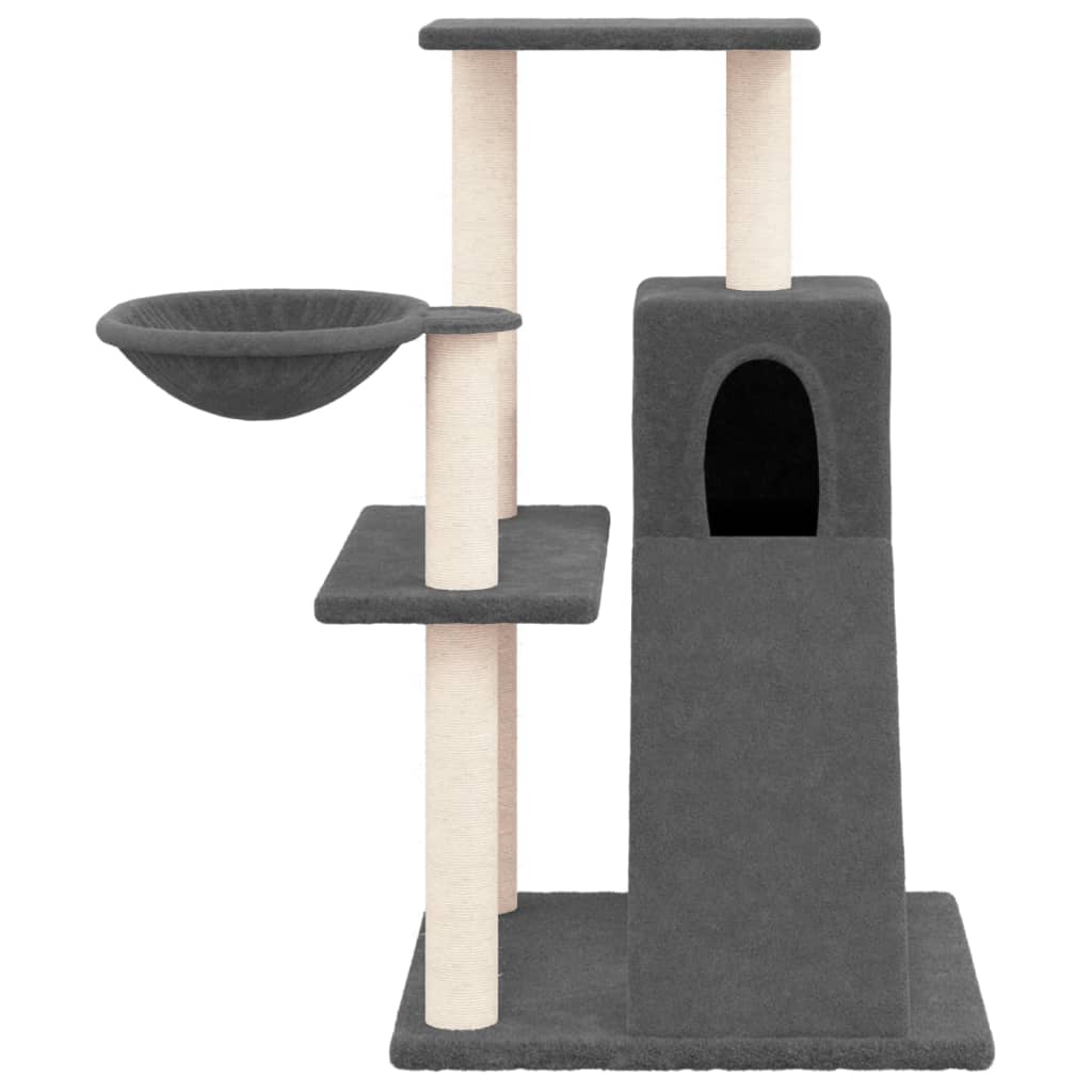 Vidaxl -Katzenmöbel mit Sisal -Kratzerpfosten 82 cm dunkelgrau