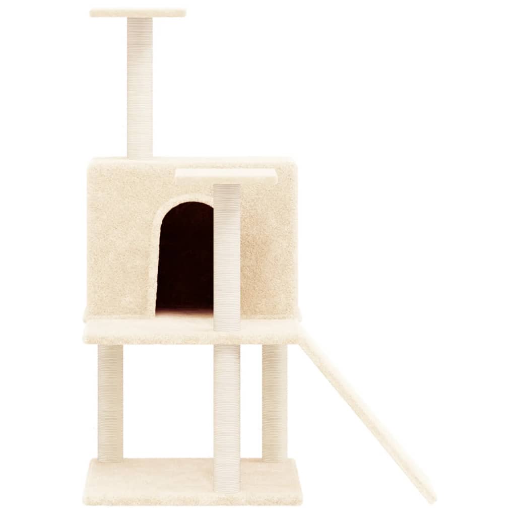Vidaxl -Katzenmöbel mit Sisal -Kratzerpfosten 109 cm Creme -Colored
