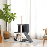 Vidaxl -Katzenmöbel mit Sisal -Kratzerpfosten 109 cm dunkelgrau