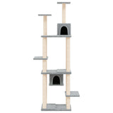 Vidaxl -Katzenmöbel mit Sisal -Kratzern 176 cm hellgrau