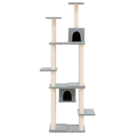 Vidaxl -Katzenmöbel mit Sisal -Kratzern 176 cm hellgrau