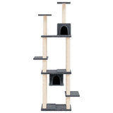Vidaxl -Katzenmöbel mit Sisal -Kratzerpfosten 176 cm dunkelgrau