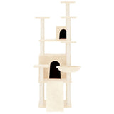 Vidaxl -Katzenmöbel mit Sisal -Kratzerpfosten 154 cm Creme -Colored