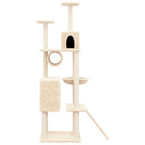 Vidaxl Katzenmöbel mit Sisal-Kratzstämmen 168 cm cremefarben