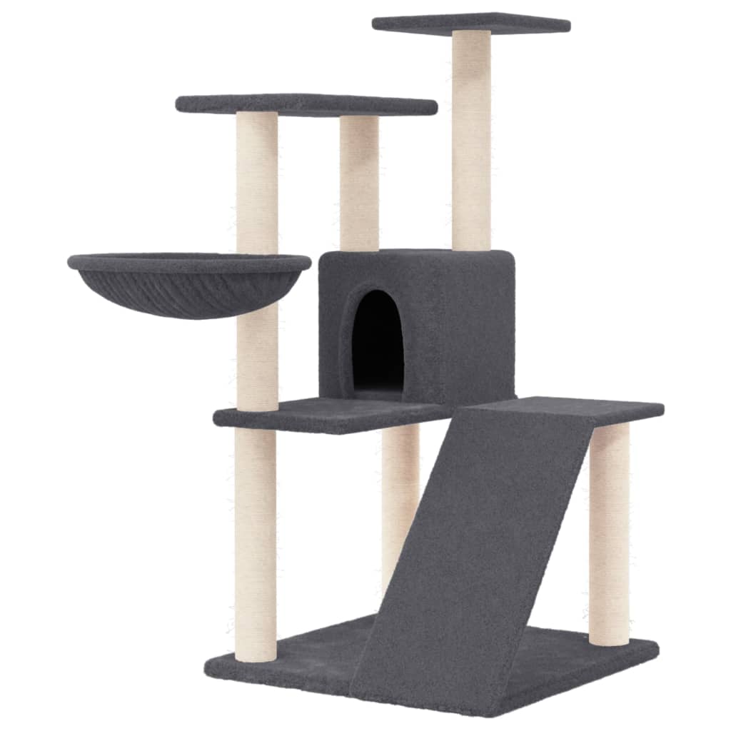 Vidaxl Katzenmöbel mit Sisal-Kratzstämmen 94 cm dunkelgrau