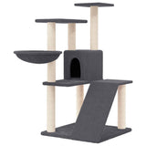 Vidaxl Katzenmöbel mit Sisal-Kratzstämmen 94 cm dunkelgrau