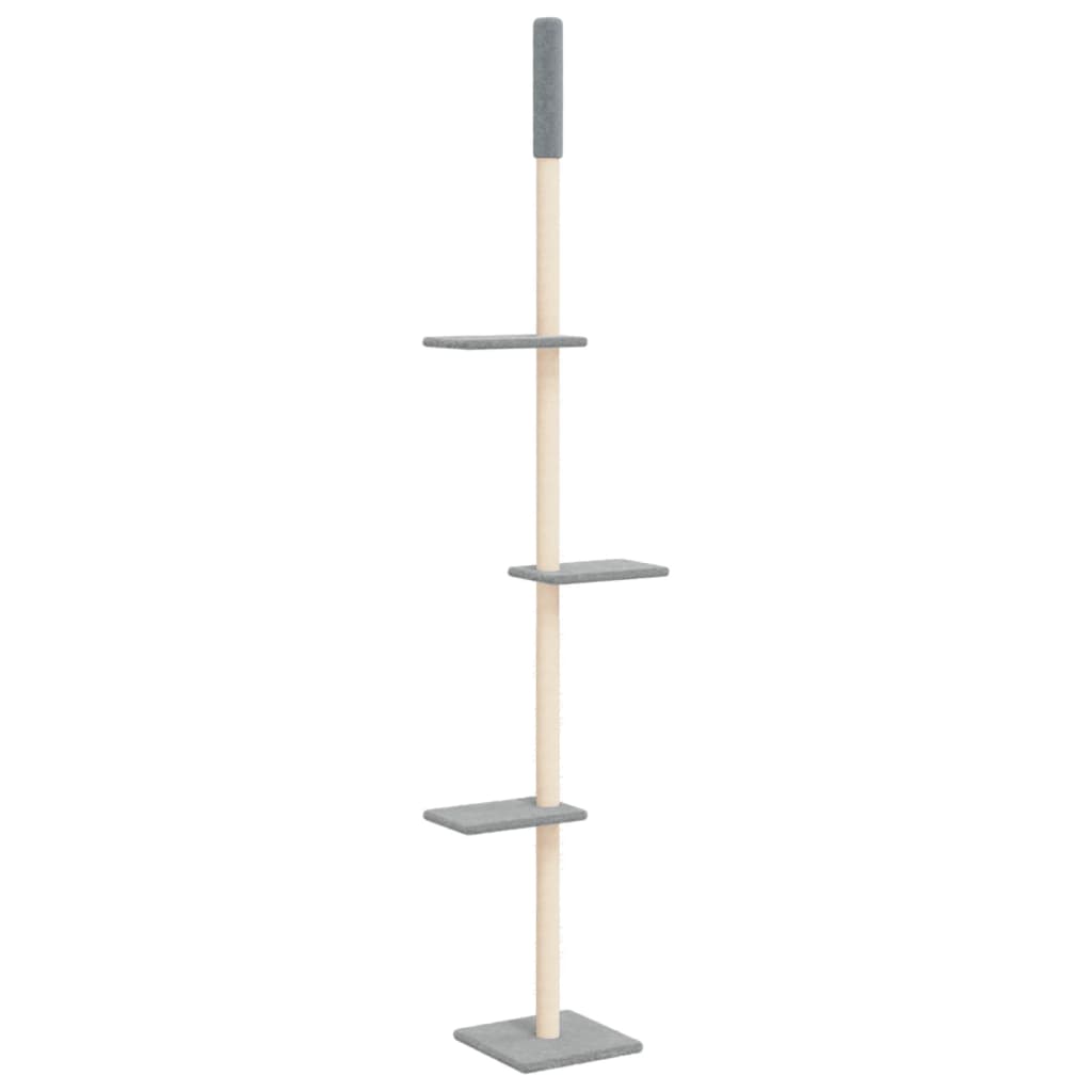 Vidaxxl Katzenmöbel raumhoch 267,5-297,5 cm hellgrau