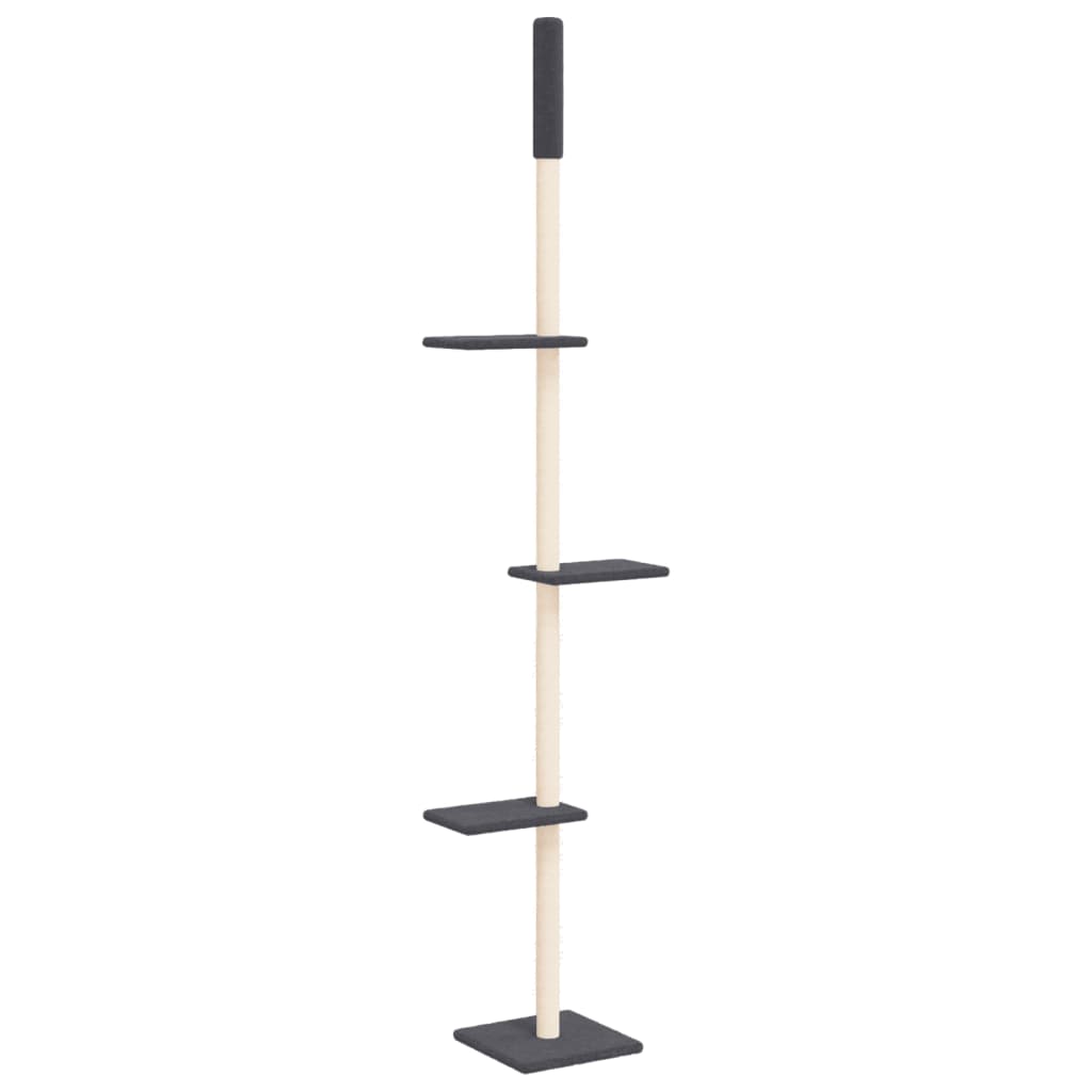 Vidaxxl Katzenmöbel raumhoch 267,5-297,5 cm dunkelgrau
