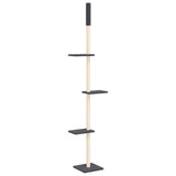 Vidaxxl Katzenmöbel raumhoch 267,5-297,5 cm dunkelgrau