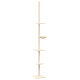 Vidaxxl Katzenmöbel raumhoch 263,5-289,5 cm cremefarben