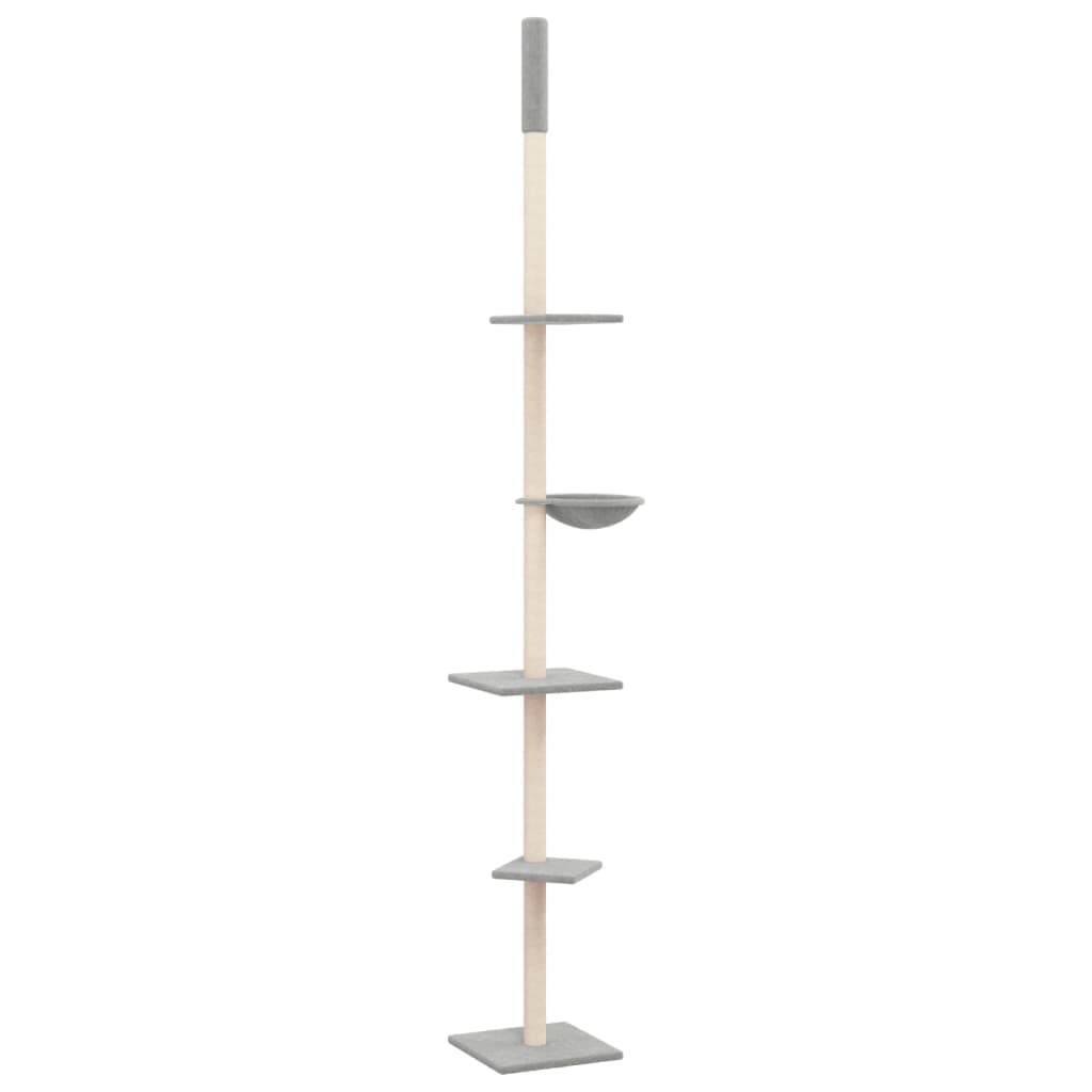 Vidaxxl Katzenmöbel raumhoch 263,5-289,5 cm hellgrau