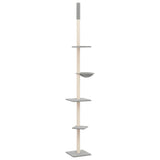 Vidaxxl Katzenmöbel raumhoch 263,5-289,5 cm hellgrau