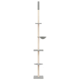 Vidaxxl Katzenmöbel raumhoch 263,5-289,5 cm hellgrau