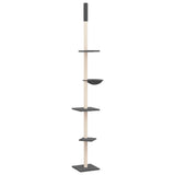 Vidaxxl Katzenmöbel raumhoch 263,5-289,5 cm dunkelgrau
