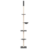 Vidaxxl Katzenmöbel raumhoch 263,5-289,5 cm dunkelgrau