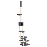 VIDAXL-Katzenmöbel Boden bis Decke 268.5-294,5 cm dunkelgrau