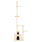 Vidaxxl Katzenmöbel raumhoch 250,5-276,5 cm cremefarben